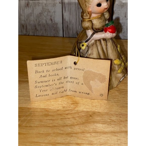 Vintage Josef Original Girl of the Month September Back to School Girl Decor - Picture 7 of 8